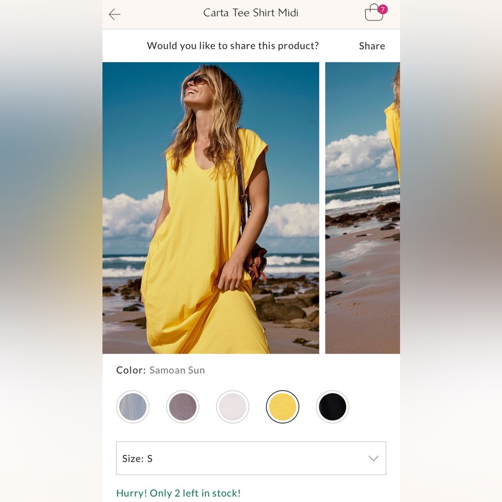 Free people yellow midi dress